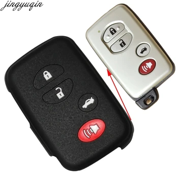 

jingyuqin 4 Buttons Remote Silicone Smart Key Case Shell Cover For Toyota Land Cruiser Prado 150 Camry Prius Crown Holder