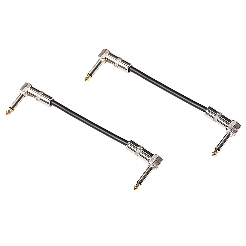 

2Pcs 15cm Length Universal 6.35mm Guitar Effect Pedal Power Supply Cable Wire Guitar Effects Power Line for Electric Guitar Squa