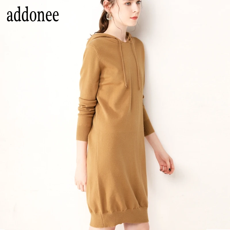 Long High Quality Spring Autumn Winter Women Female Cashmere Cotton Pullover Sweater Loose Soft Dress Casual Sexy | Женская одежда