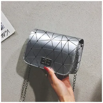 

2020 Summer Women Fashionable Shoulder Bags New Female Messenger Bag Handbag Chain Wild Crack Printing Wild Crossbody Bag