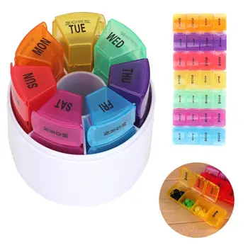 

Portable 7 Days 28 Grids Weekly Colorful Pill Case Storage Box Travel Medicine Box Holder Tablet Organizer Medicine Pill Box