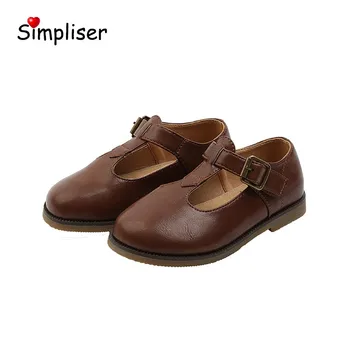 

Girls Leather Shoes Autumn 2020 New Children Girls Dress Shoes Baby Girl Party Shoes Princess Children School Shoes Black Brown