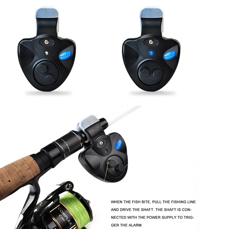 

Universal Fishing Alarm Electronic LED Lamp Fish Bite Alarm Finder Sound Alert LED Light Clip On Fishing Pole