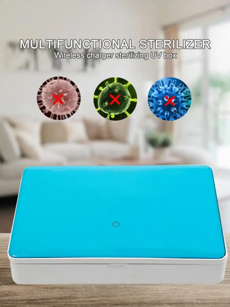 

9w Portable UV Sterilizer Mask Phone Disinfection Box Wireless Charging Mobile Power Bank Germicidal Aromatherapy For Travel