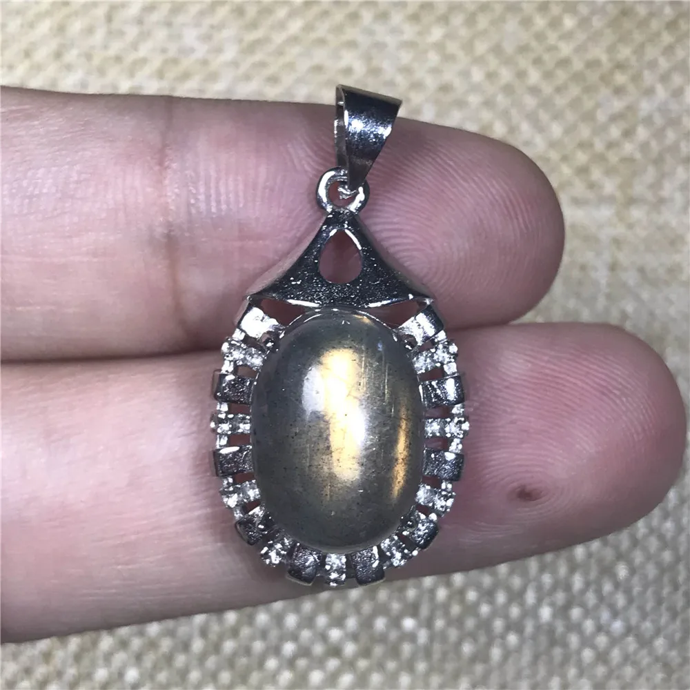 New Natural Labradorite Pendant For Women Lady Crystal 25x15x10mm Healing Reiki Blue Light Stone Fashion Pendant Jewelry AAAAA