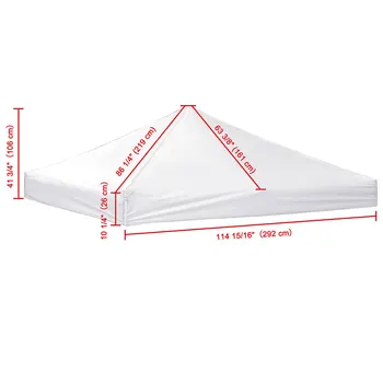 

Yescom 9.6x9.6ft EZ Pop Up Canopy Top Replacement Instant Patio Pavilion Gazebo Sunshade Tent Oxford Cover Outdoor