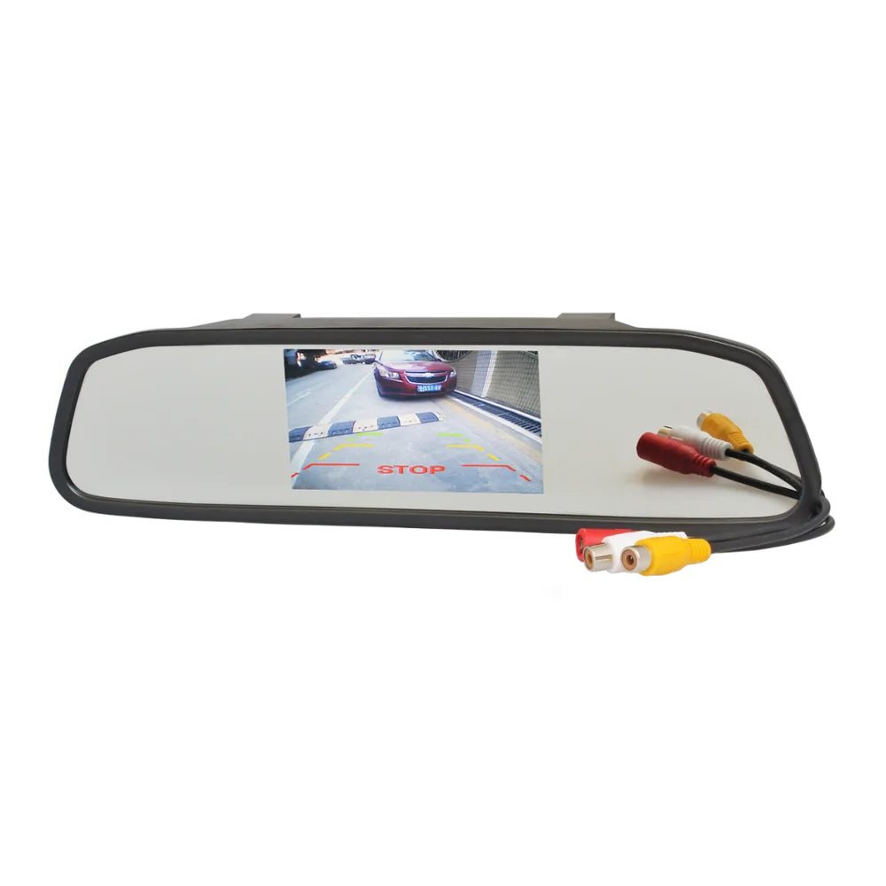 Diykit, беспроводной 4,3 дюймовый ЖК-дисплей зеркало заднего вида монитор для автомобиля светодиодный автомобильный парковочная камера система