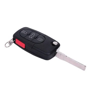 

3/ 4 Button + Panic Replacement Car Remote Key Shell For Audi A4 A6 A8 TT With Blade