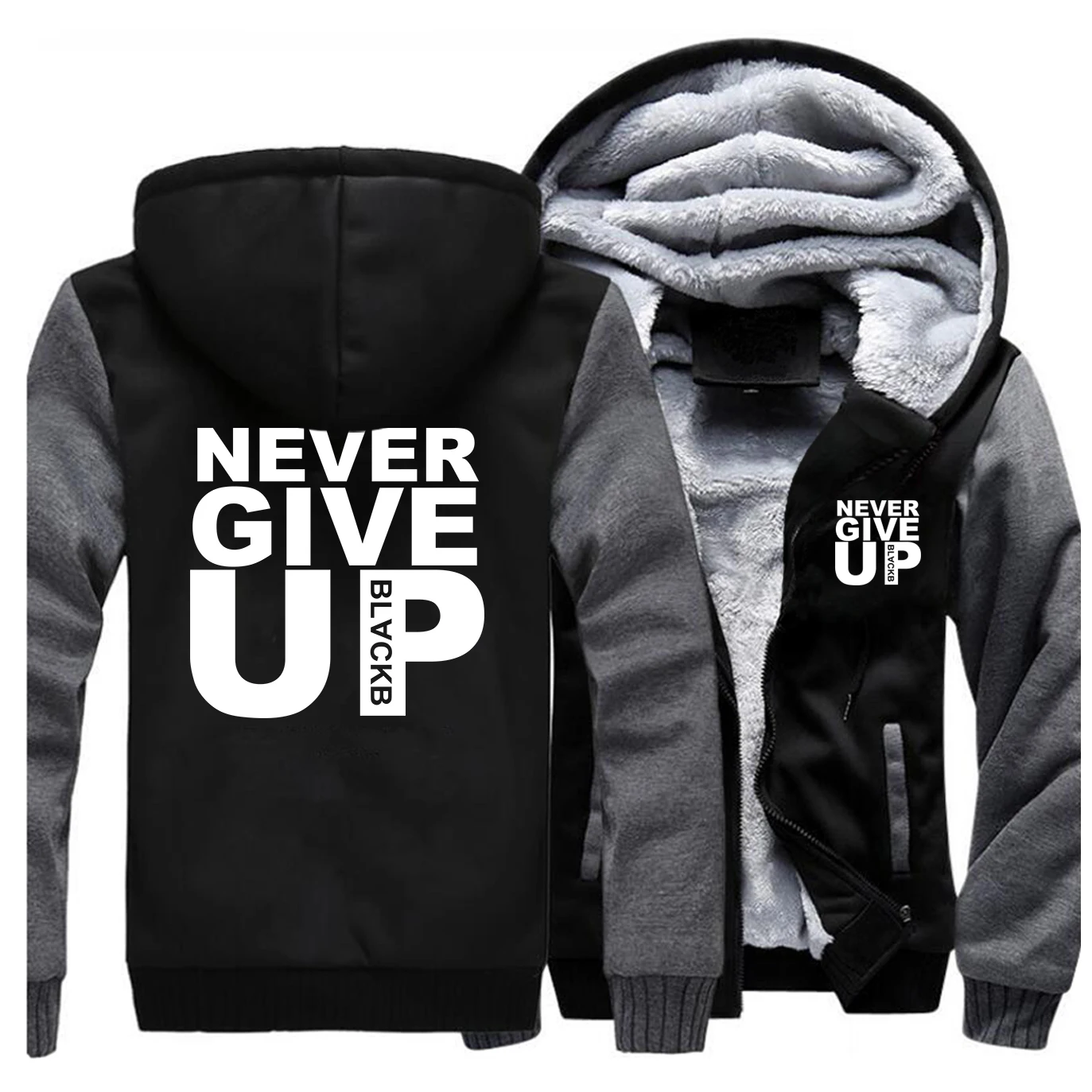 NEVER GIVE UP мужская куртка с буквенным принтом, уличная одежда, брендовый костюм для мужчин, новейшие плотные толстовки, мужская верхняя одежда, пальто в хипстерском стиле