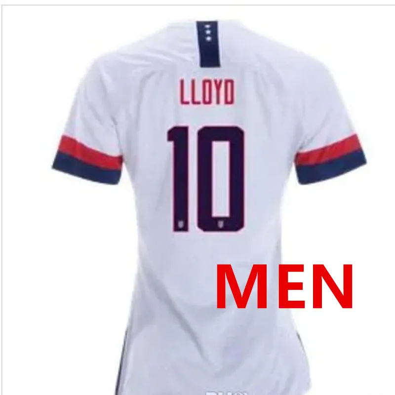 Женская футболка для футбола, футболка для футбола для девочек в американском стиле, женская футболка с 3 звездами MORGAN LLOYD RIPINOE KRIEGER - Цвет: MEN
