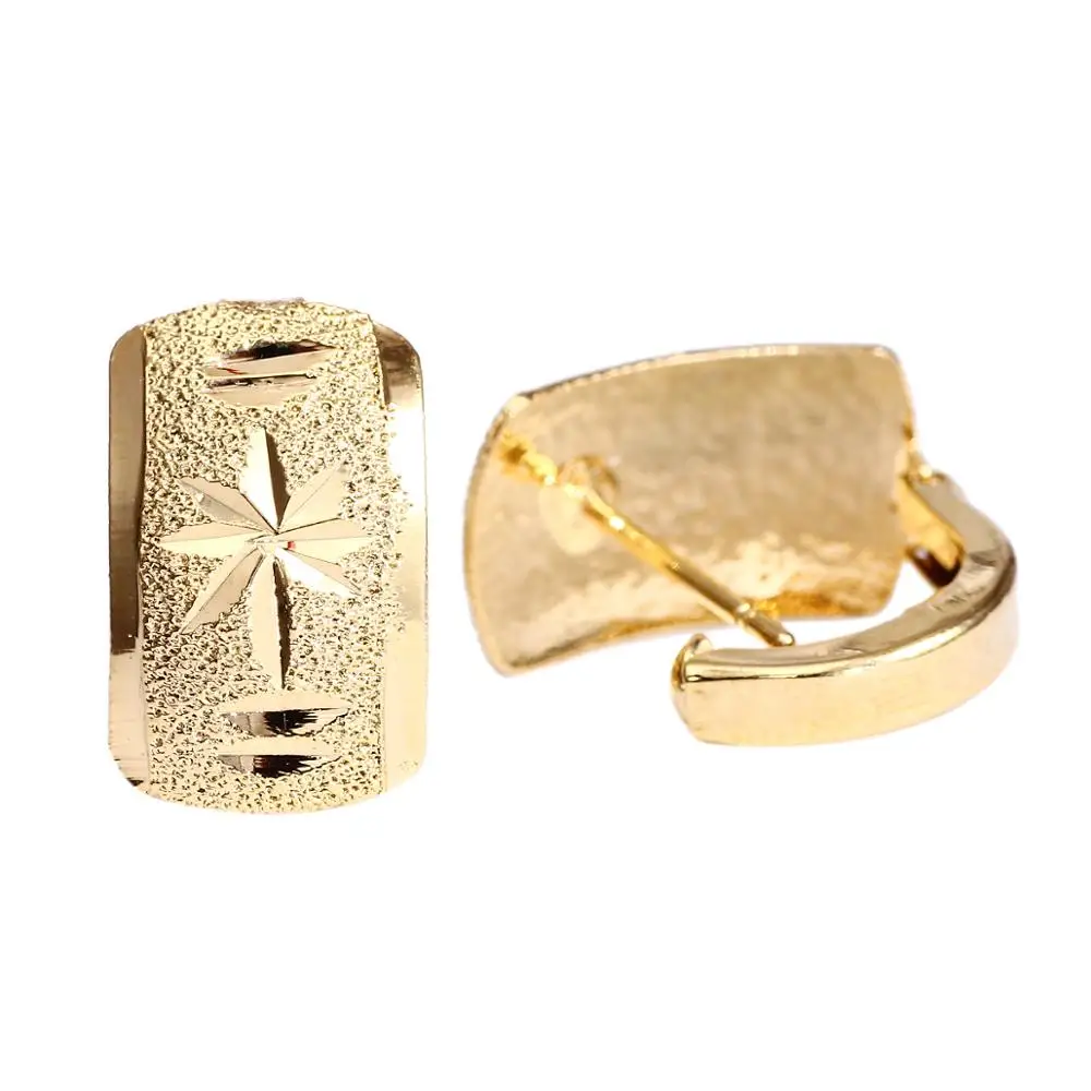 24K Gold Color Cut Style African Fashion Women Earrings Jewelry Ethiopian Earring | Украшения и аксессуары