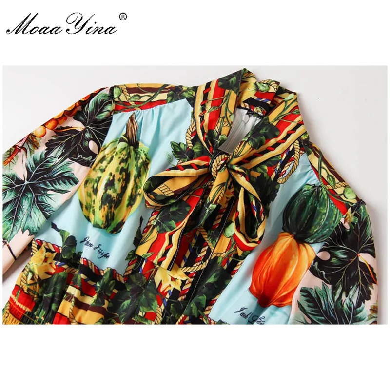 MoaaYina Fashion Designer Cotton Dress Spring