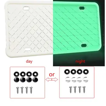 

Silicone Universal License Plate Frame Waterproof Antirust Anti-shake Cover E7CA