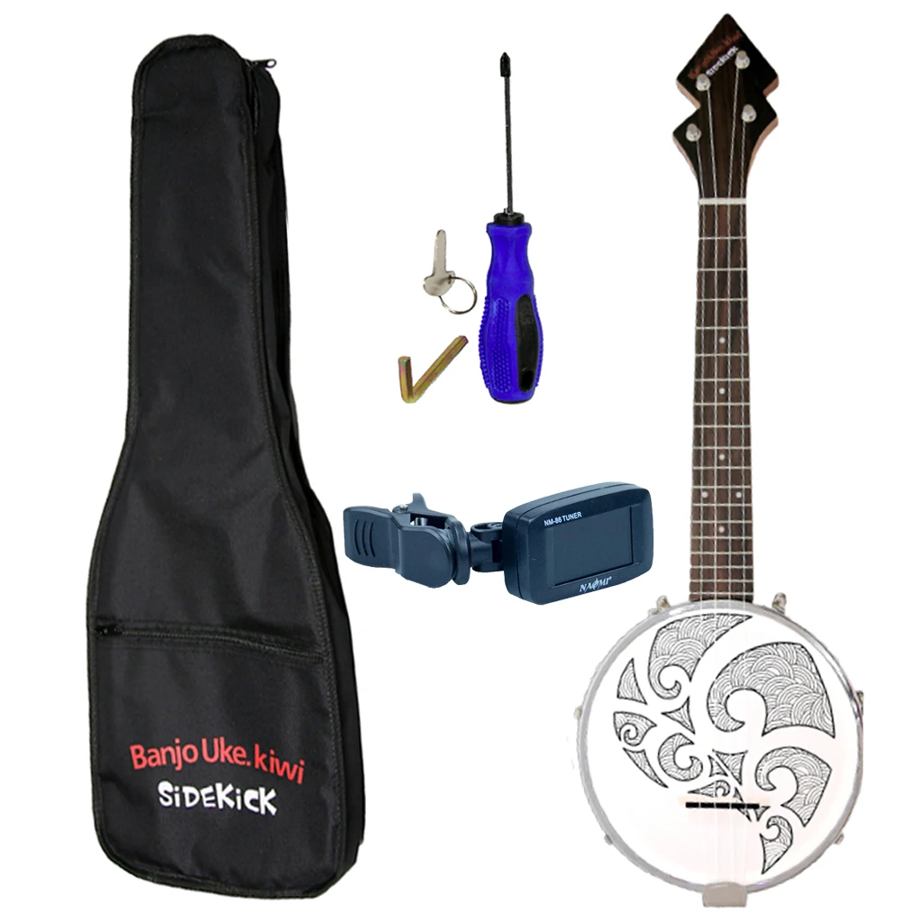

Professional 26 Inch Banjo Ukulele Concert Uke with Padded Bag Tuner