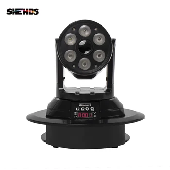 

2PCS 70W Mini Spot Moving Head Light 6x12W Wash Stage Effect Gobo DMX512 For Dicco DJ Event Dancer Disco Party Xmas Plate&Color