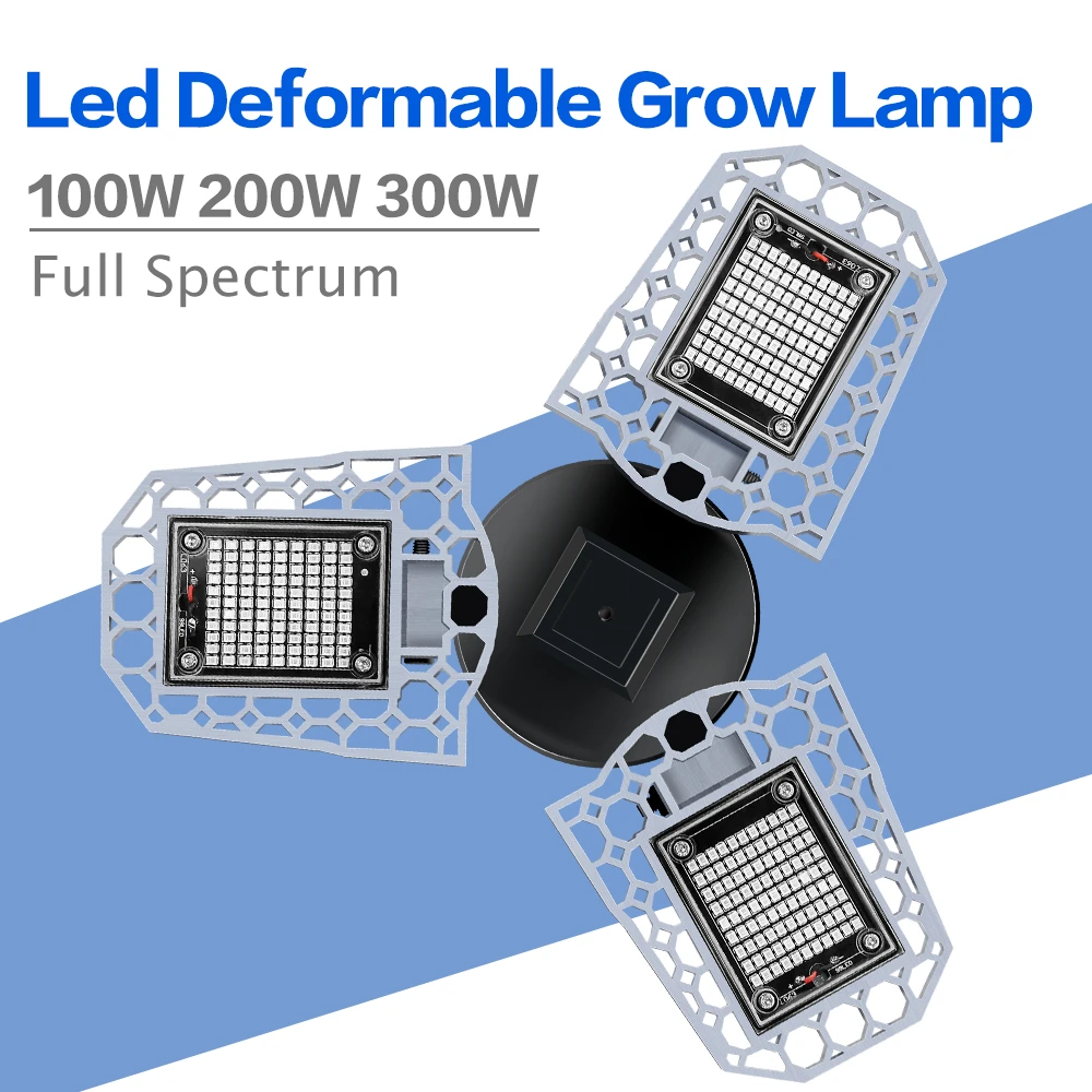 

Full Spectrum LED Plant Growing Lamp E27 Deformable LED Grow Light 300W 200W 100W E26 Growbox Indoor LED Hydroponics Lighting