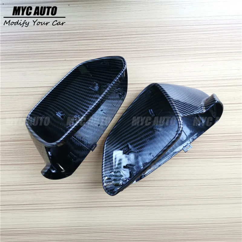 Rear View Mirror Cover For Volkswagen VW Polo 2004 2005 2006 2007 2008 Carbon Fiber Look Mirror Cover