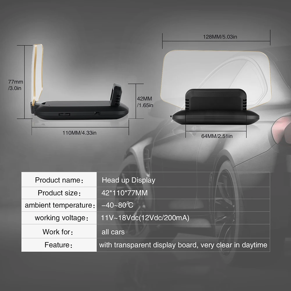2019 Новый Beand HD Цвет ЖК дисплей Дисплей автомобиля HUD OBD2 GPS головка Скорость