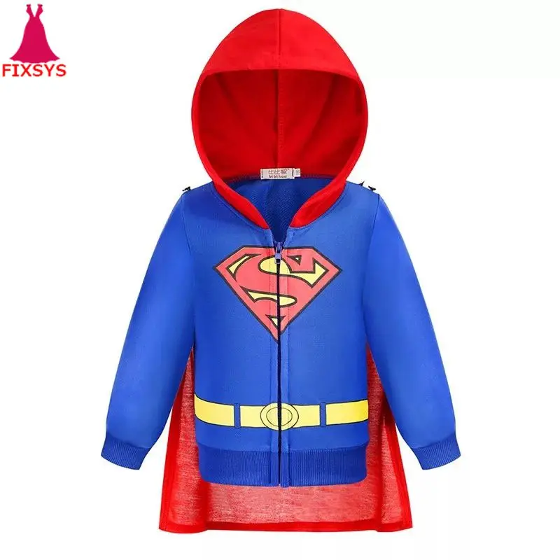 

Boys Coat Autumn Avengers Captain Kids Sweatshirt Hoodies Spiderman Superman Buzz Lightyear Costume Baby Girls Jacket Clothes