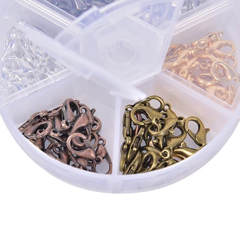 

120PCS Silver Antique Bronze Claw Clasp 12mm Zinc Alloy Lobster Clasp Parrot Clasps Hook For DIY Bag Accessories