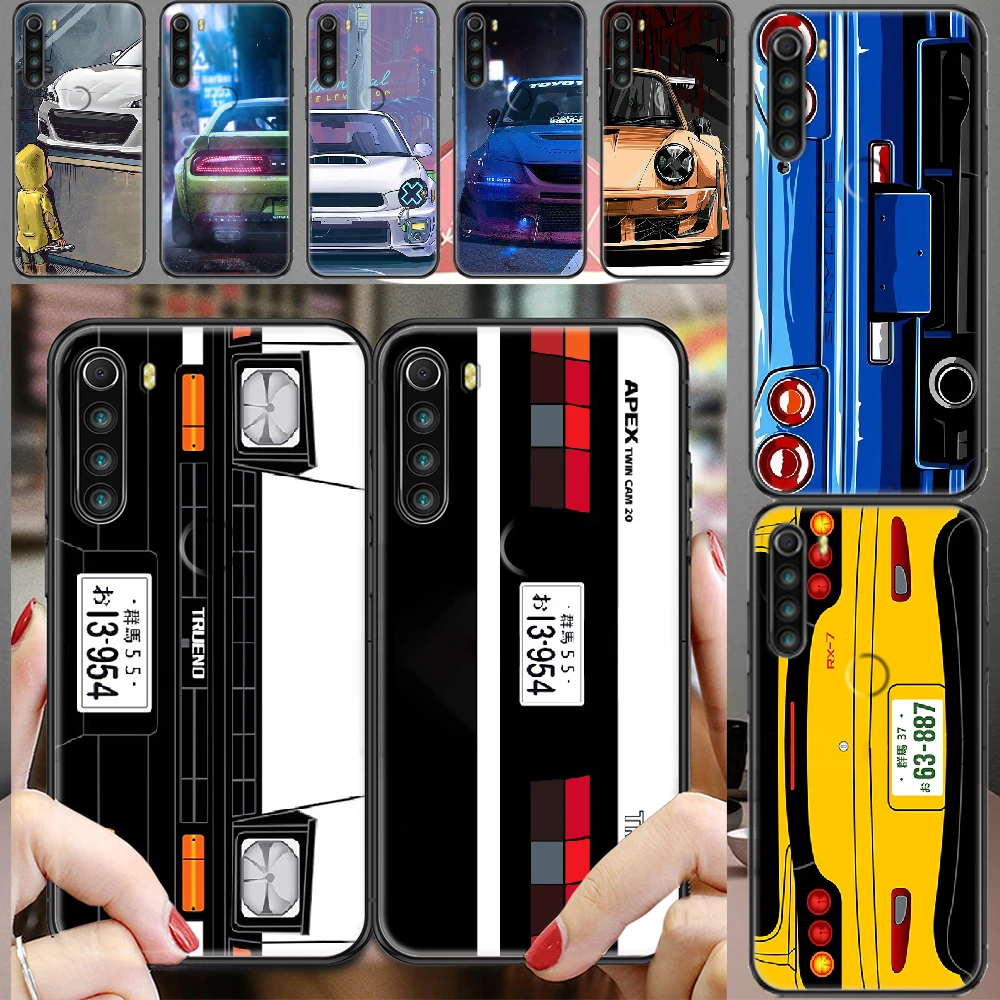 best phone cases for xiaomi JDM Japanese domestic market Car Phone case For Xiaomi Redmi Note 7 7A 8 8T 9 9A 9S K30 Pro Ultra black fashion funda painting cases for xiaomi blue