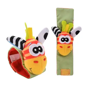 

Kuulee Baby Cute Wrist Rattles Hands Foots Baby Infant Soft Toy Developmental Puzzle Toy High Quality Child Interesting Toys