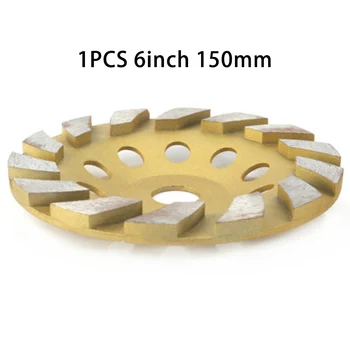 

6" 150mm Diamond Segment Grinding Disc Grinder Disc For Grinder Concrete Granite Low Cutting Resistance And High Efficiency