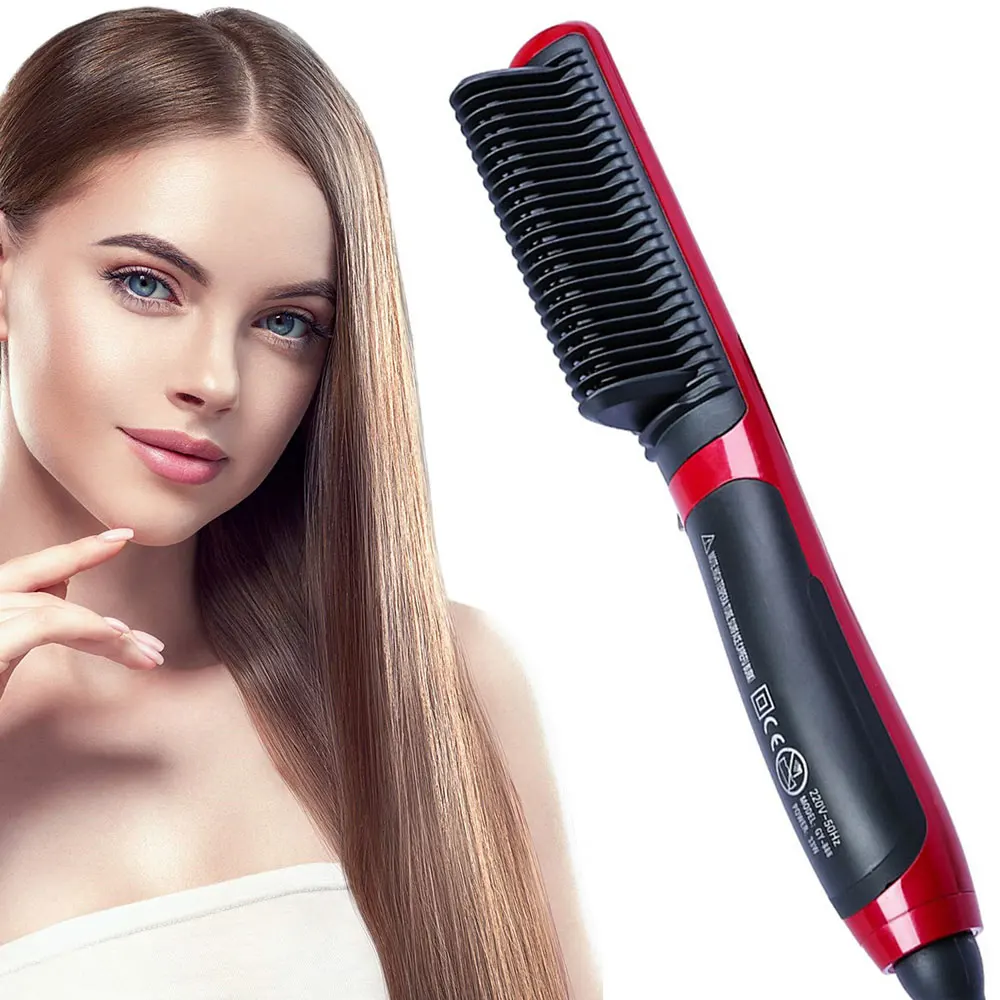 

Straightening Brush Detangling Hair Brush Electric Heated Comb Grils Lady Hair Straightener Hairdressing Hair Styling Brush Comb