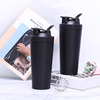 

Protable Outdoor 500ml Protein Shaker Thermos Cup Stainless Steel Insulated Mug