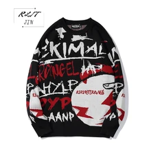 ^#Cheap RLJT.JIN 2019 New Winter fashion casual hip hop cotton pullover Teen high street comfortable man sweater loose trend popular ^#Cheap RLJT.JIN 2019 New Winter fashion casual hip hop cotton pullover Teen high street comfortable man sweater loose trend popular