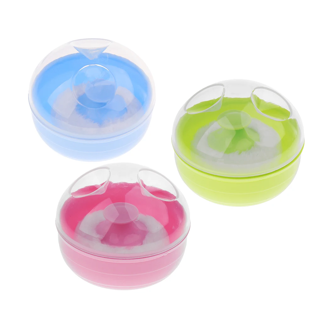 Prettyia Baby Soft Body Face Makeup Cosmetic Powder Puff Container Sponge Box