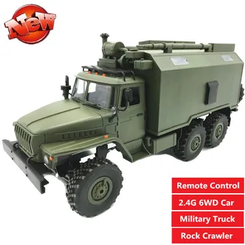 

1/16 2.4G 6WD RC Car Military Truck Rock Crawler off load climbing Car Toy Remote Control Command Communication Vehicle RTR Toys