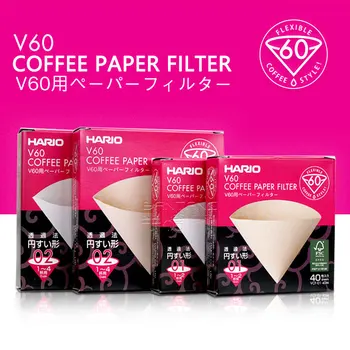 

Hario V60 Filter Coffee 01 02 Count Espresso Coffee Natural Paper Filters for 4 Cups Barista Drip Coffee Filter