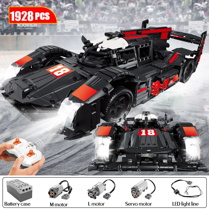 

Technology Remote Control R18 Racing Car Building Blocks Legoingly Technic RC Electric Racing Car Bricks Toys for Children Gifts
