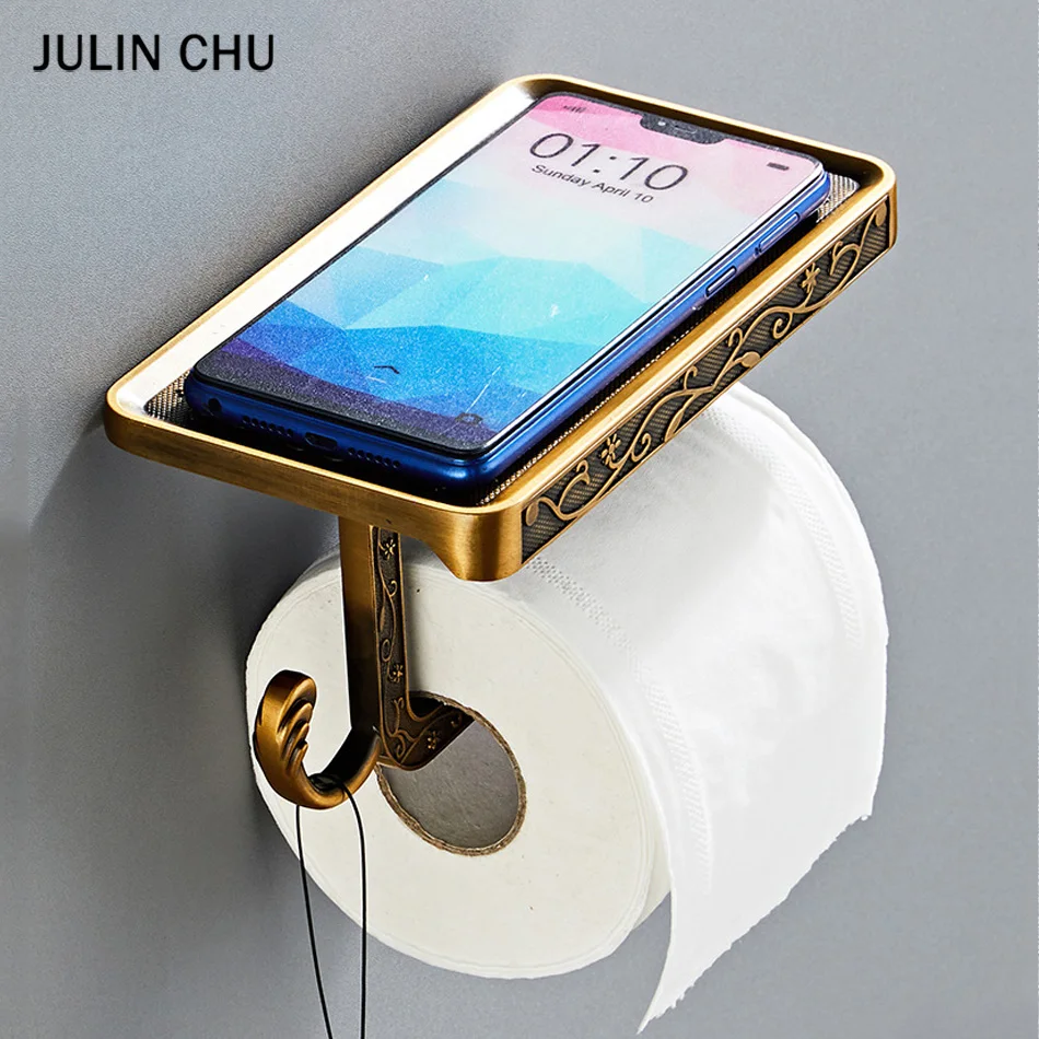 

Античный держатель для туалетной бумаги с полкой для телефона, белый, черный, пространство, алюминий, стеллаж для туалетной бумаги, крючок, рулон, вешалка для салфеток, кухня, ванная комната