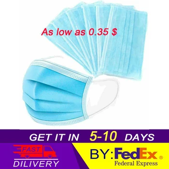 

5000 PCS STOCKS DROPSHIPPING WHOLESALE Disposable Anti dust mask mouth korean blue Face Mask3 Layer Dust Mask