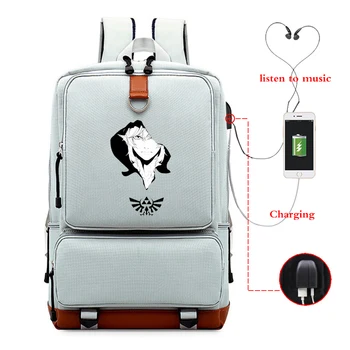 

USB Charging Backpack Casual MEN'S School Bags The Legend of Zelda Game Prints School Shoulder Bag 9 Colors Women Travel Bag