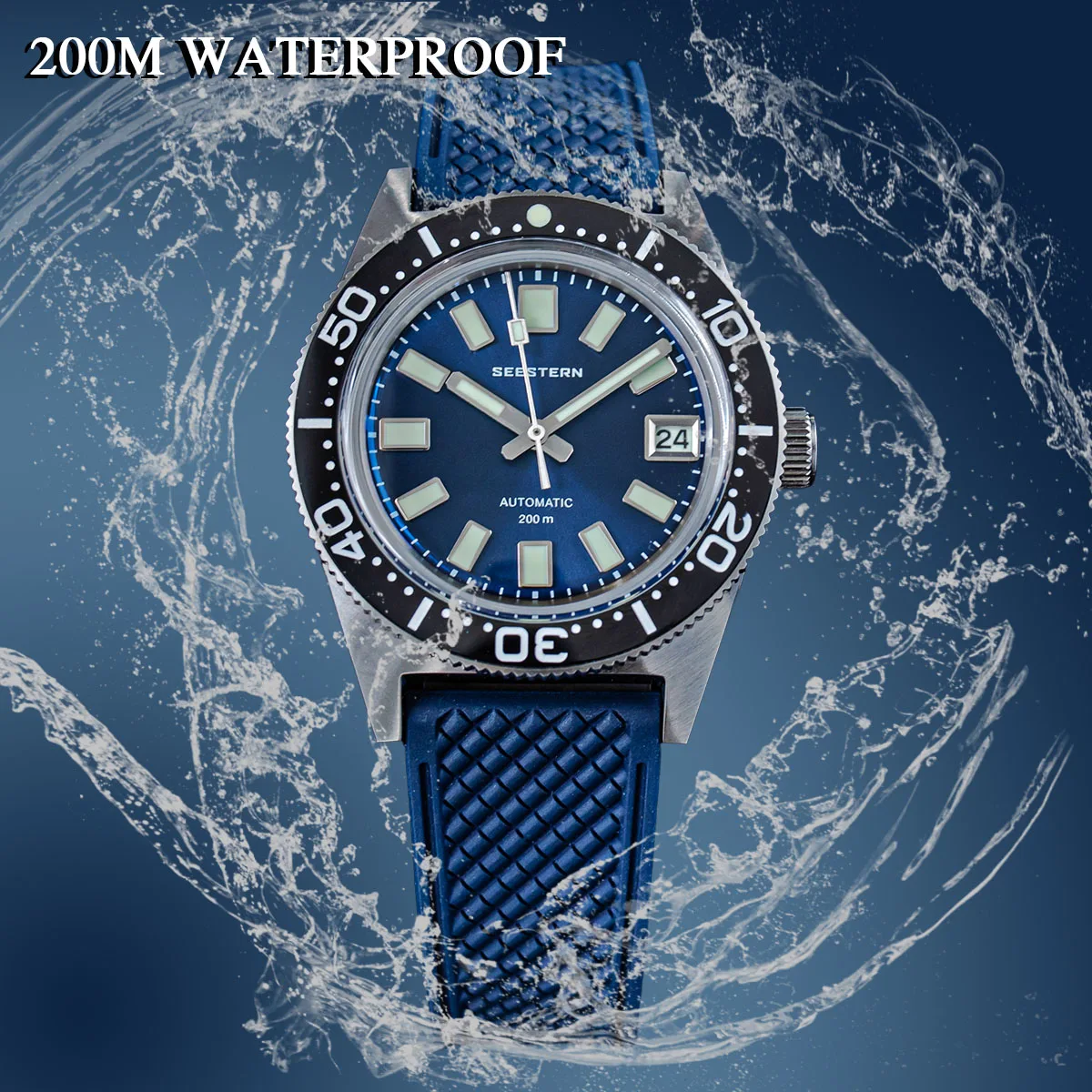 SEESTERN 62MAS Diving Men Watch 37mm Sapphire Glass Nh35 Movement