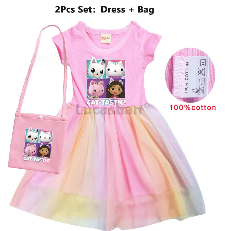 Casa De Muñecas De Gabby disfraz Gabbys Dollhouse Girl Cat Tastic Disfraces de Cosplay Vestidos