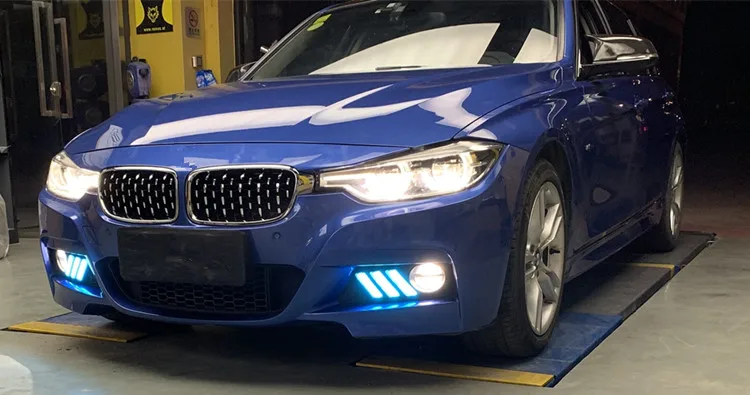 Подходит для BMW 3 серии F35 F30 автомобиль DRL вождения Дневной ходовой светильник DRL с мигающим желтым поворотом противотуманная лампа реле Дневной светильник