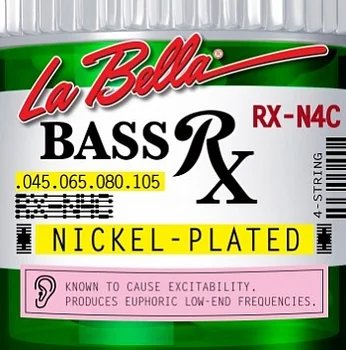 

Rx-n4c Rx-nickel string kit for bass guitar, Nickel Plated, 45-105, La Bella