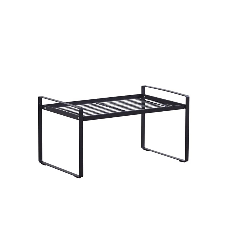 

DINIWELL Kitchen Storage Rack Metal Cupboard Storage Shelf Non-Skid Spice Rack Single Layer Kitchenware Organizer Saving Space