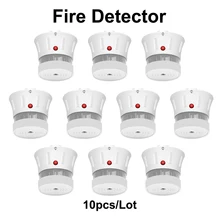 CPVan дымовые датчики пожарная сигнализация пожарный извещатель 10 шт./лот противопожарный детектор дыма пожарная сигнализация независимая домашняя система безопасности CE EN14604 список 10 лет дымовая сигнализация