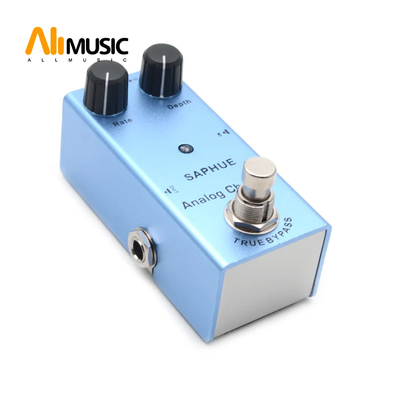 

SAPHUE Electric Guitar Analog Chorus Pedal Rate/Depth Knob Effect Pedal Mini Single Type DC 9V True Bypass