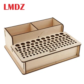 

LMDZ 1Pcs Wooden Leathercraft Tools Rack Stand Leather Craft Stamping Punching Tools Holder Organizer Storage Box for Tools