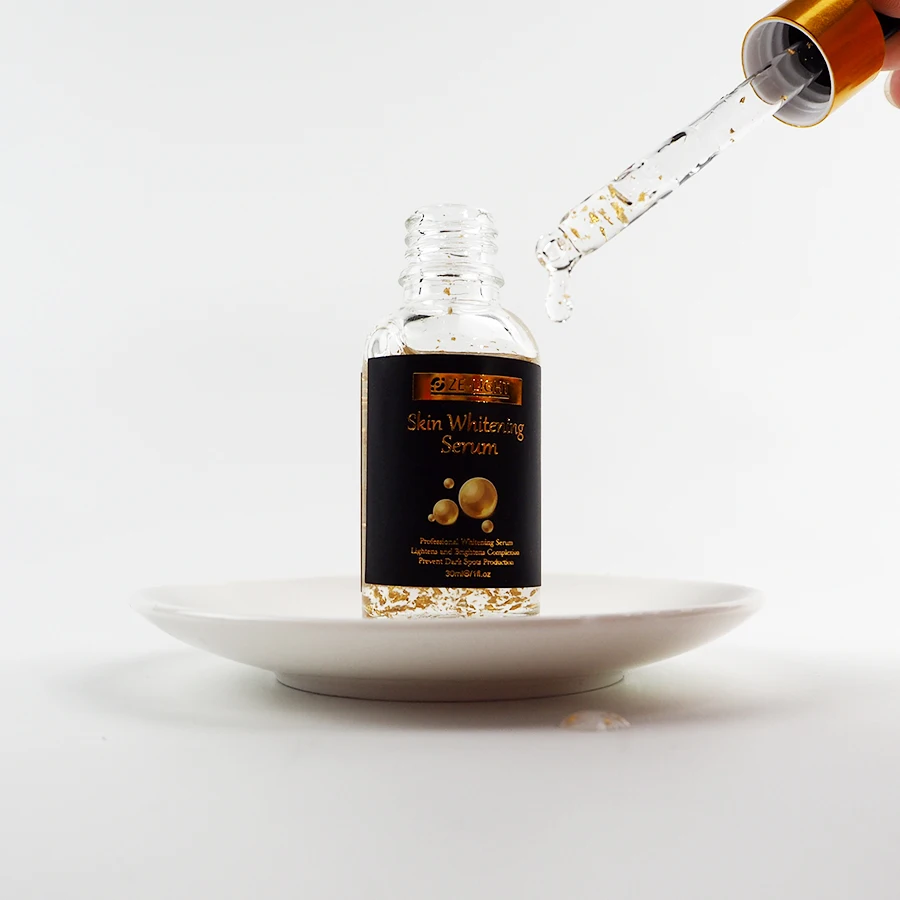 LINGXI 24K Золотая Сыворотка для отбеливания кожи осветляющая темное средство для удаления пятен осветляющая сыворотка для лица 30 мл