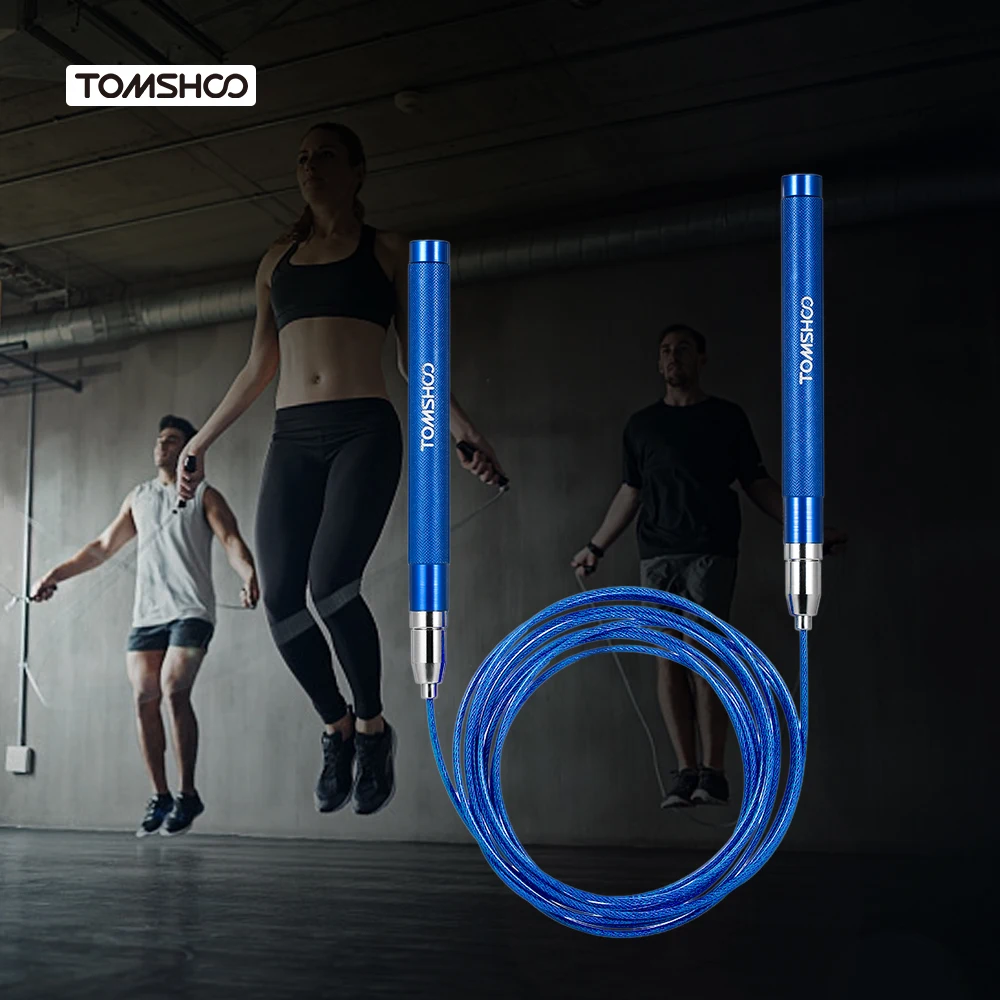 10 Feet Adjustable Speed Jump Rope Lightweight Skipping Jumping Rope Cable Wire Home Gym Fitness Boxing Workout Exercise