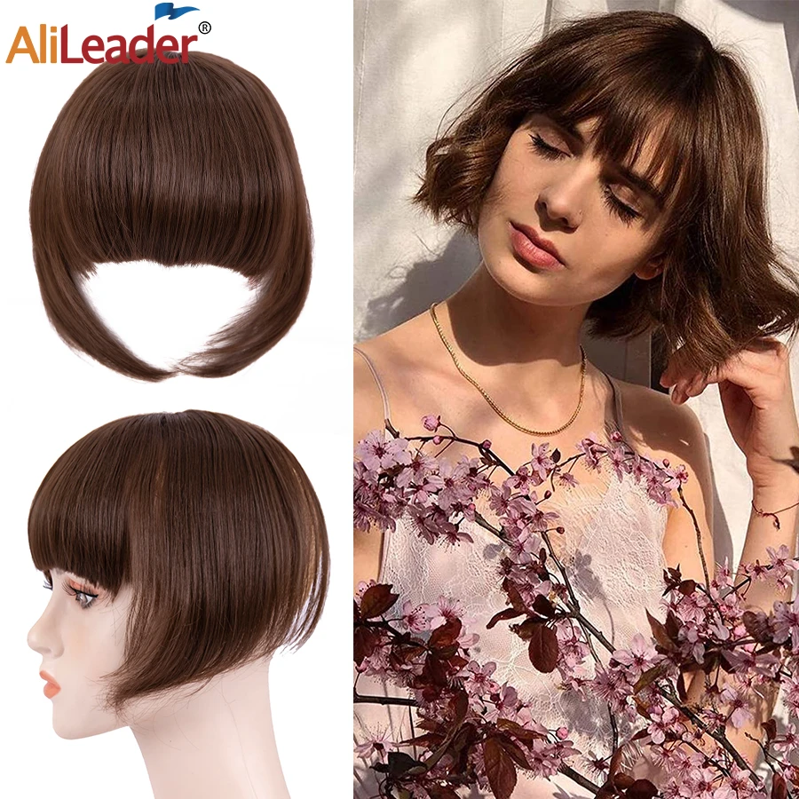 Alileader Hot Sale Bangs 6 Inches Synthetic Bang Clip In Hairs Extensions  Fake Hair Bangs High Temperature Fiber Accessories|Synthetic Bangs| -  AliExpress