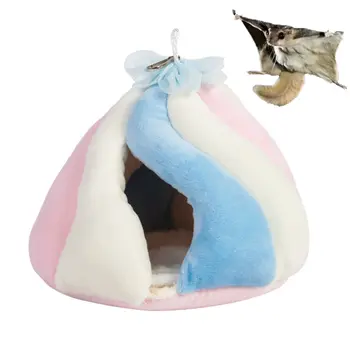 

Coloful Candy Color Pet Hammock Hamster Squirrel Hanging Bed Nest Hammock Swing Cage Warm Plush Sleeping Bed Nest Pet Hammocks^