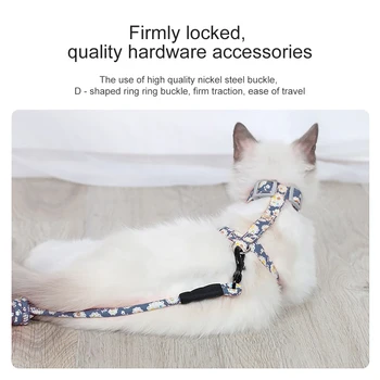 

Japanese style Cat Collar Harness Adjustable Leash Outdoor Walking For Small Medium Cat Cat Rabbit Harness Belt Pet Tools New